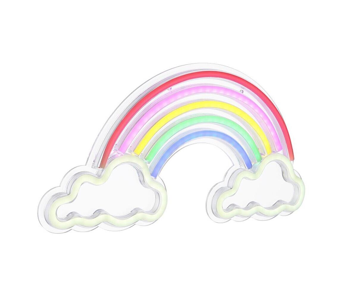 Globo Globo 28056 - LED Neonová nástěnná dekorace RAINY LED/3W/USB duha