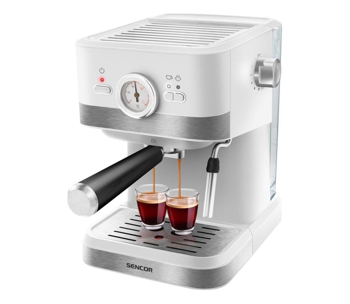 Sencor Sencor - Pákový kávovar espresso 1050W/230V bílá/matný chrom