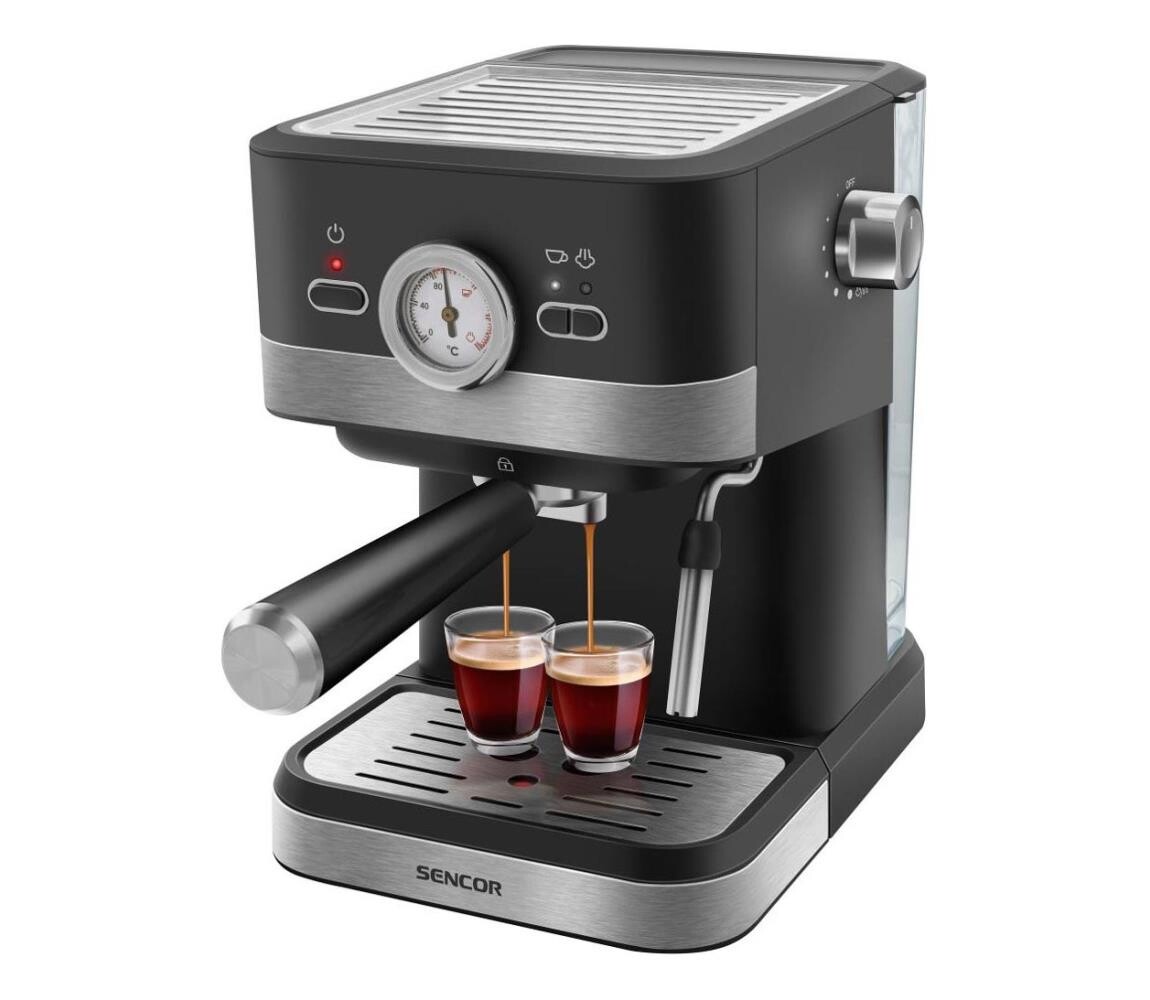 Sencor Sencor - Pákový kávovar espresso 1050W/230V černá/matný chrom
