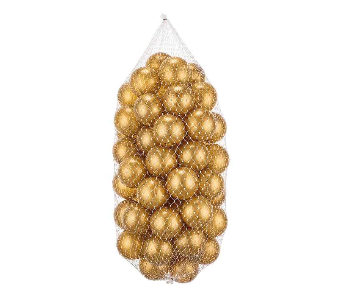 Hrací plastové míčky 50 ks pr. 7 cm zlatá