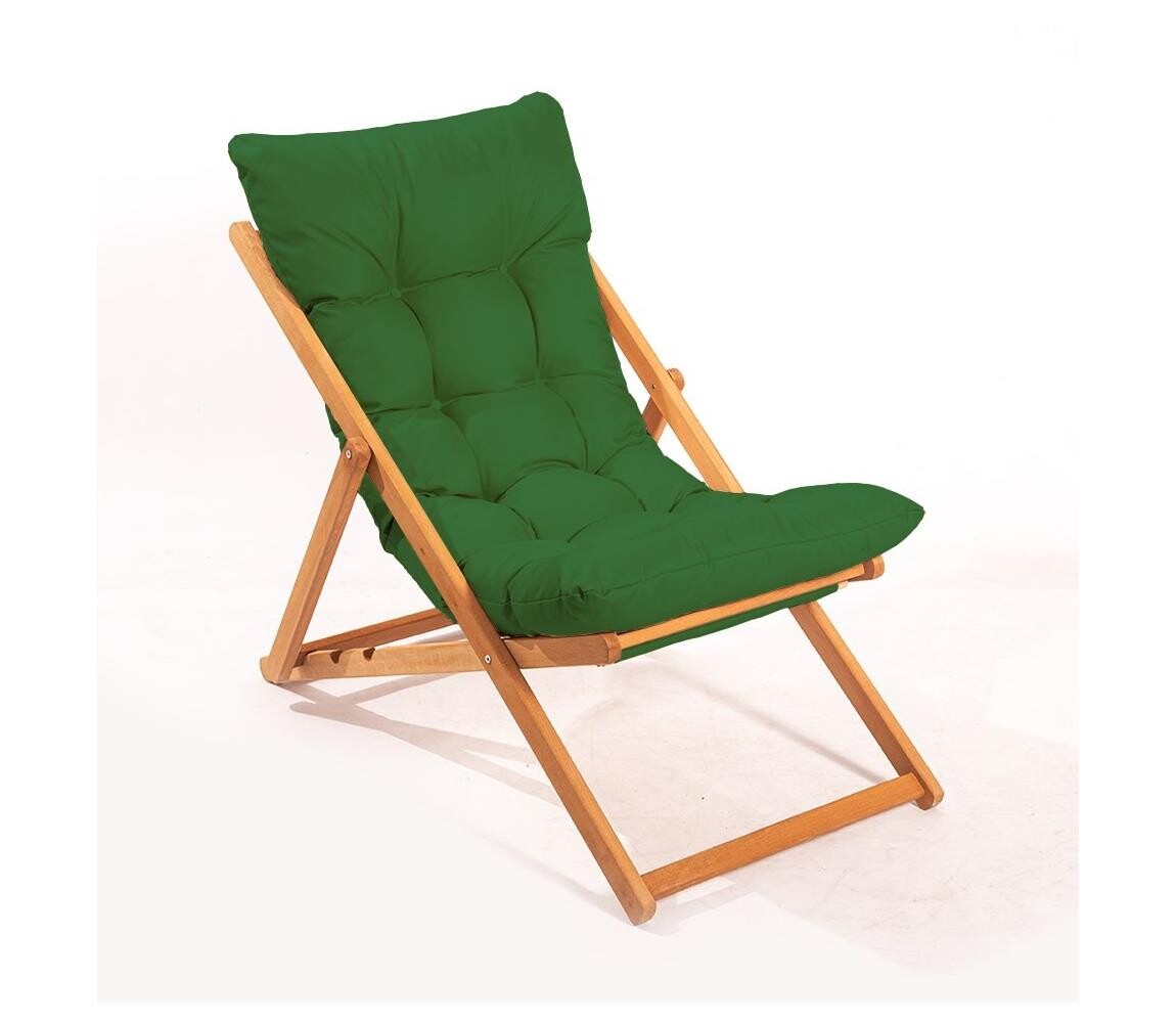 Zahradní lehátko zelená/buk