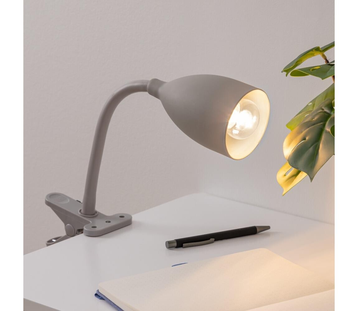 Atmosphera Atmosphera - Lampa s klipem SILY 1xE14/7W/230V šedá