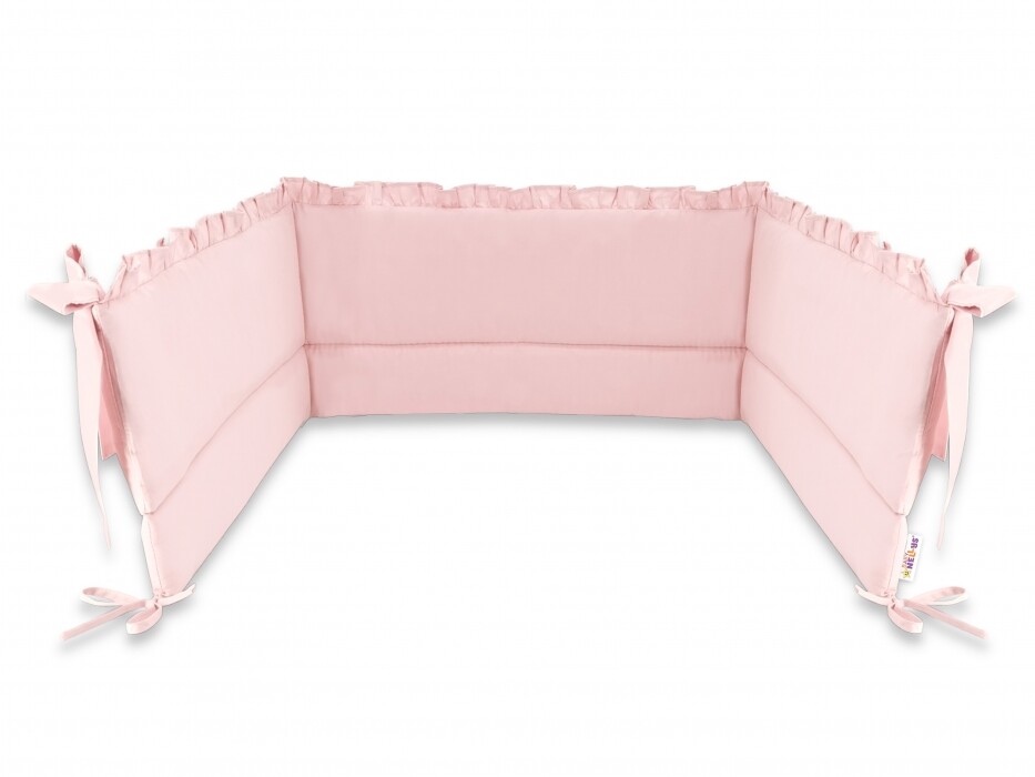 Baby Nellys Mantinel do postýlky s volánkem 30x180cm Royal - růžový