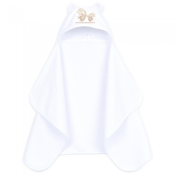 Mamo tato Maxi osuška, pončo s kapucí Medvídek 70x120cm - Bílá