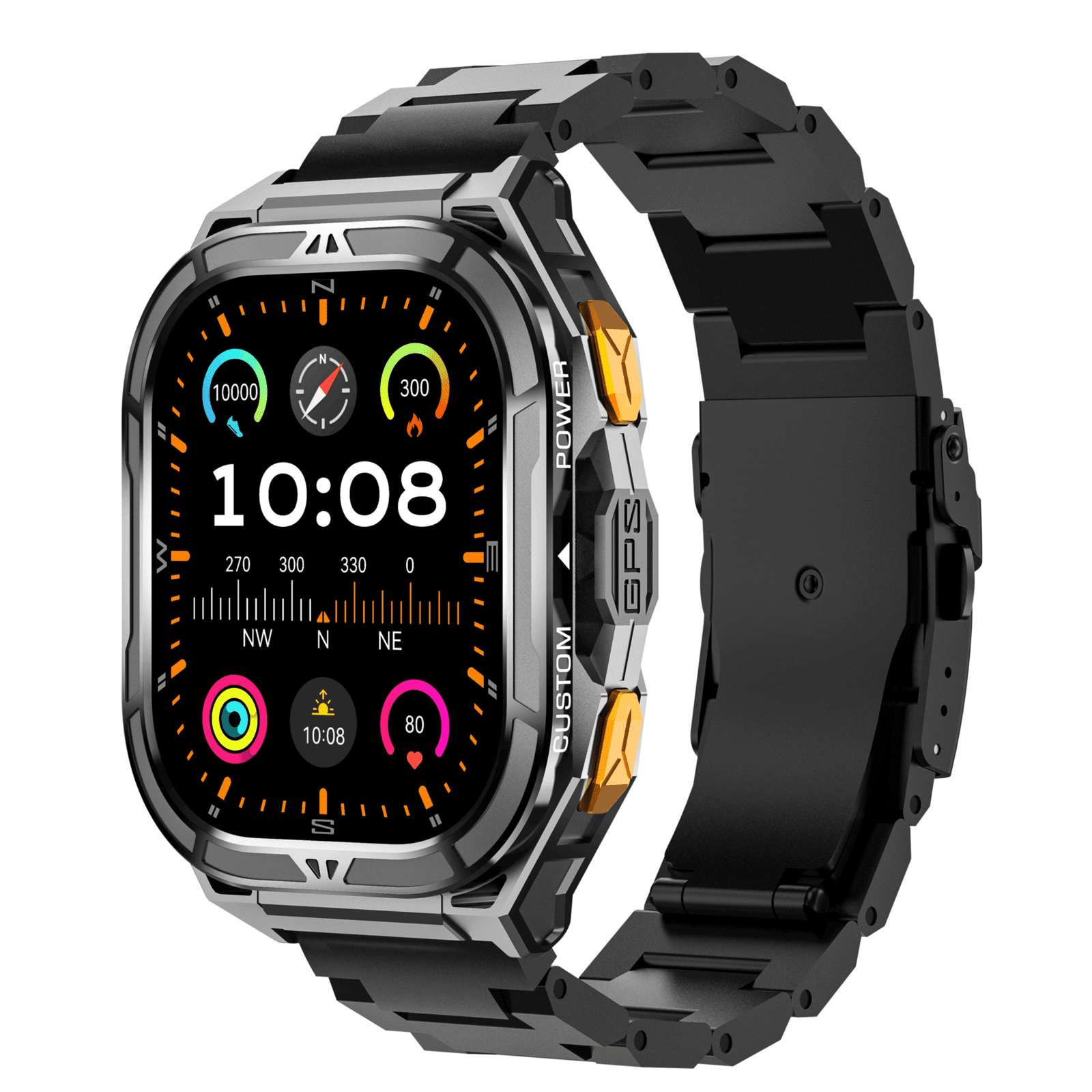 ARMODD Titan GPS černá s kovovým řemínkem