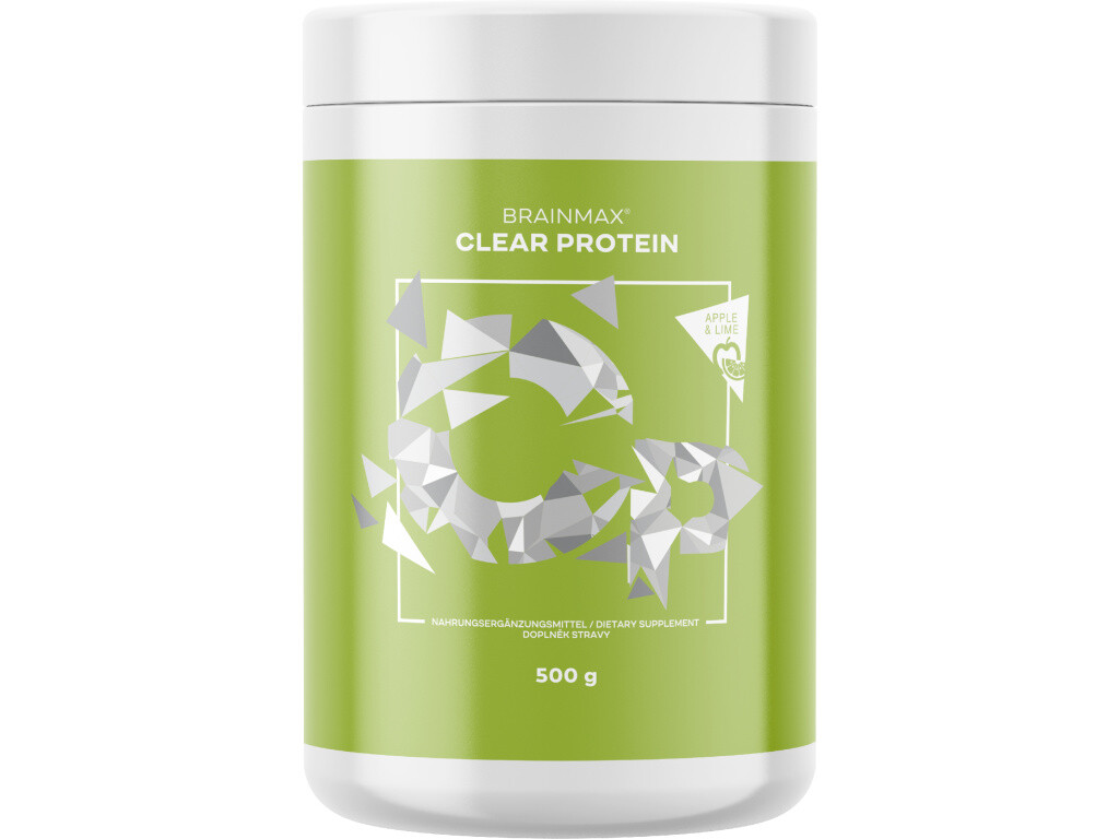 BrainMax Clear Protein, jablko a limeta, 500 g