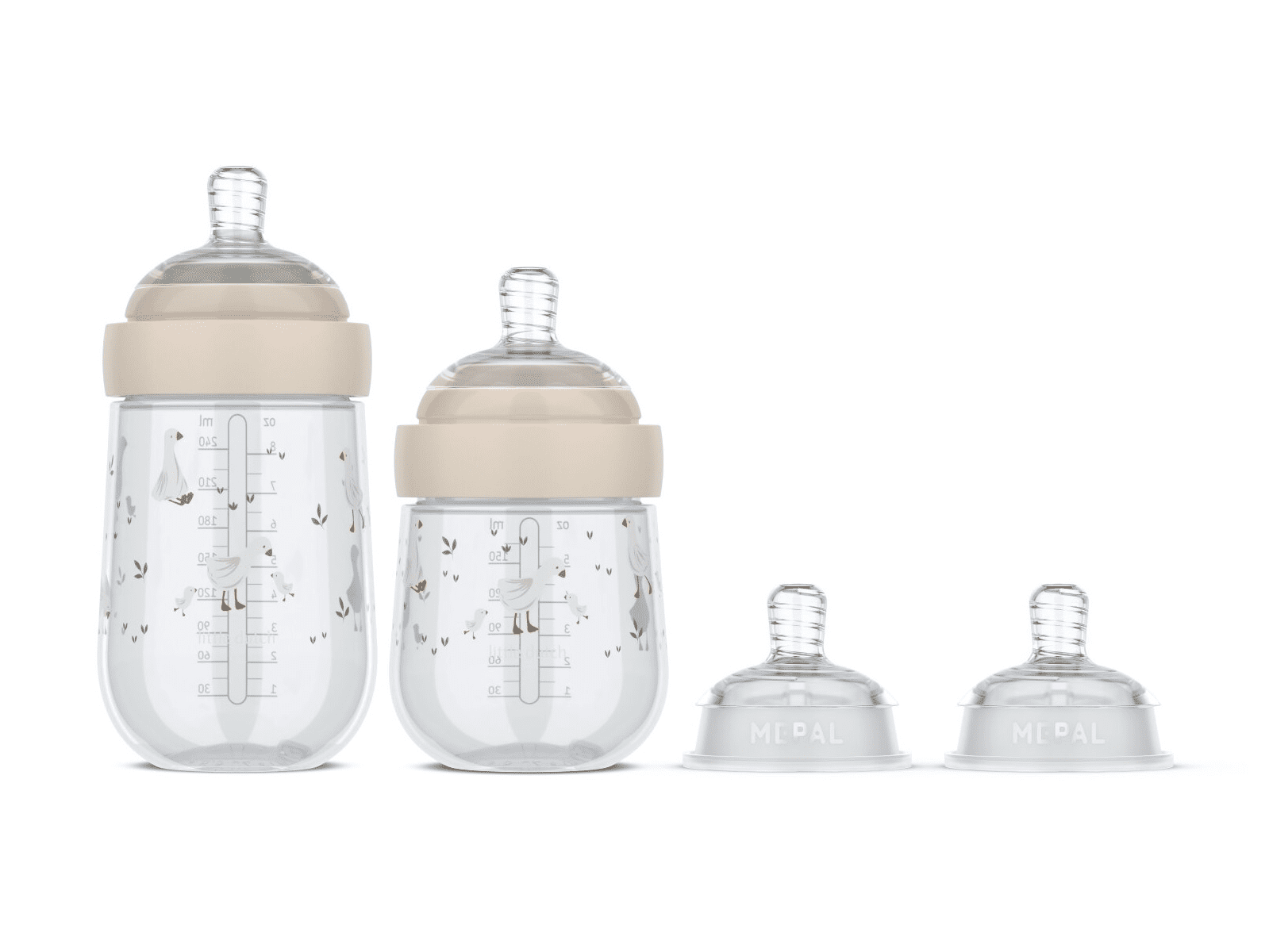 Little Dutch Kojenecké láhve 165 ml + 240 ml + 2 savičky Husa