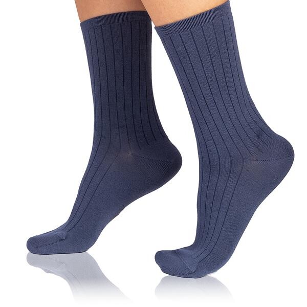 Bellinda 
FANCY RIB MODAL SOCKS - Women's Modal Socks - Blue