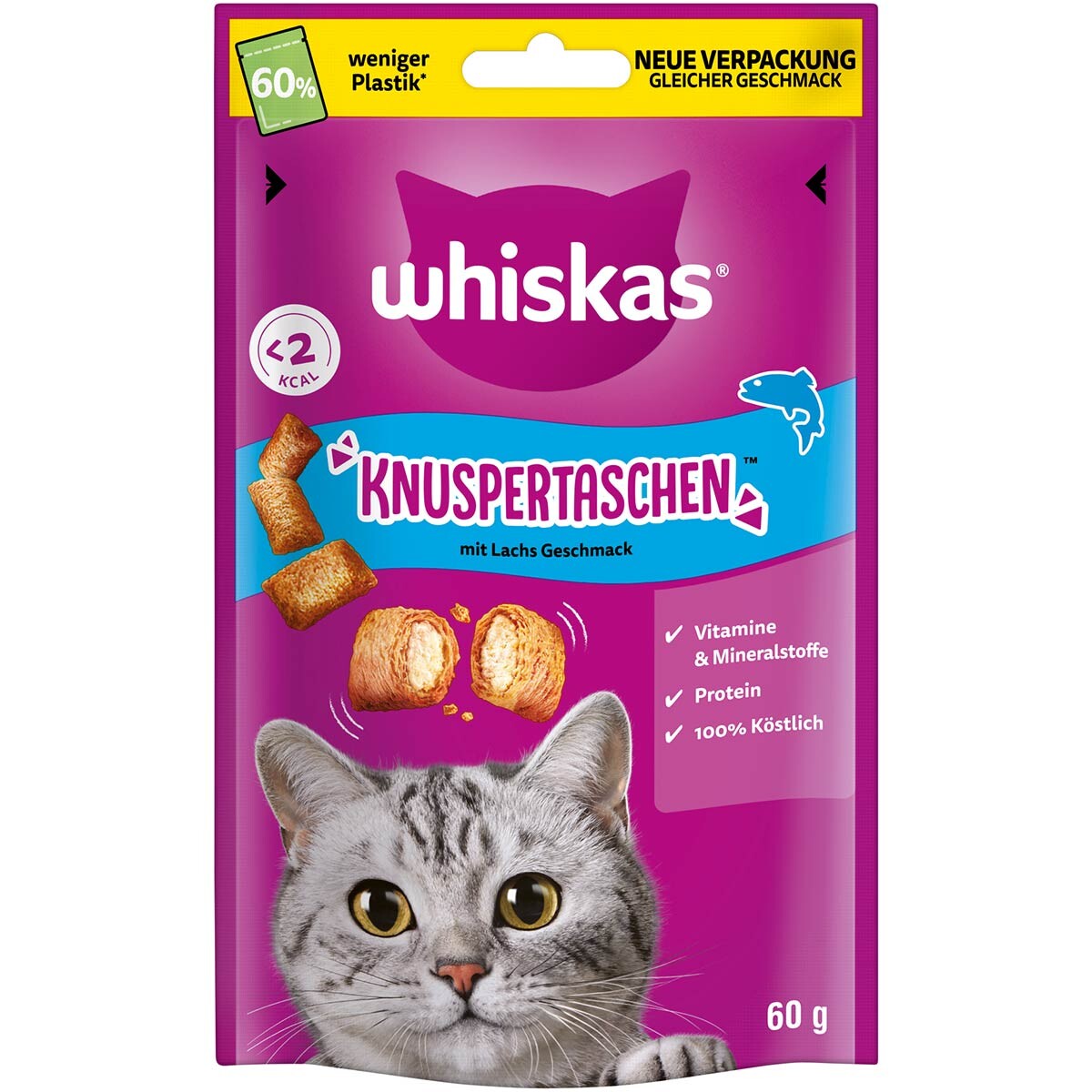 Whiskas křupavé kapsičky losos 3x60 g
