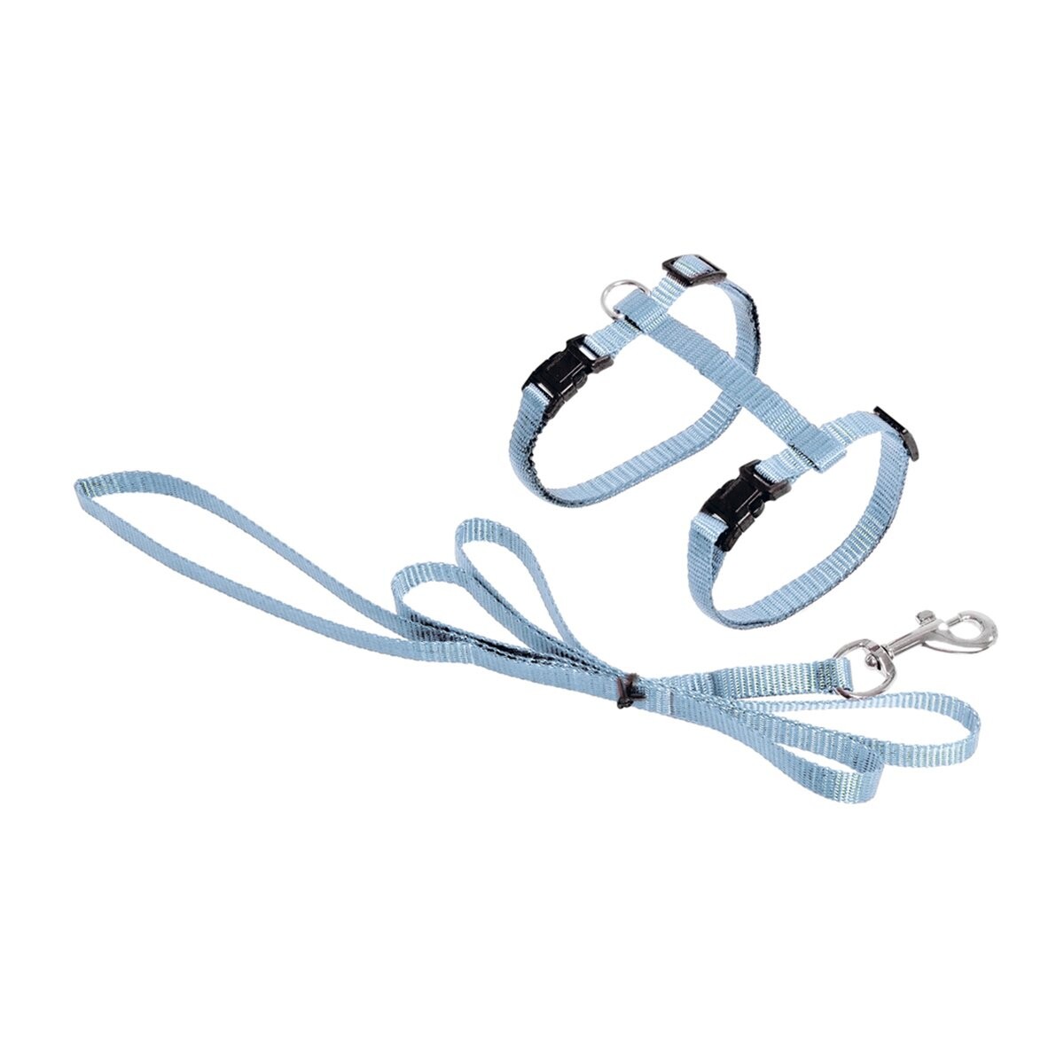 Karlie postroj pro kočky a vodítko 110 cm Světle modrá