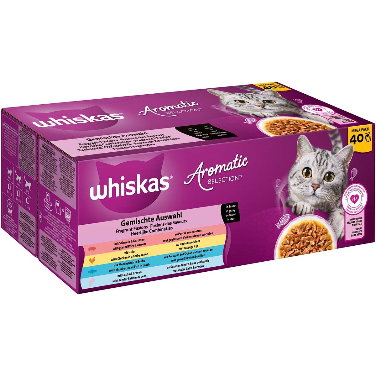 Whiskas aromatic selection mořské plody v omáčce 40x85 g