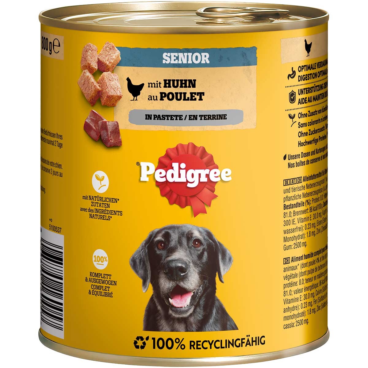 Pedigree senior kuře paštika 12x800 g