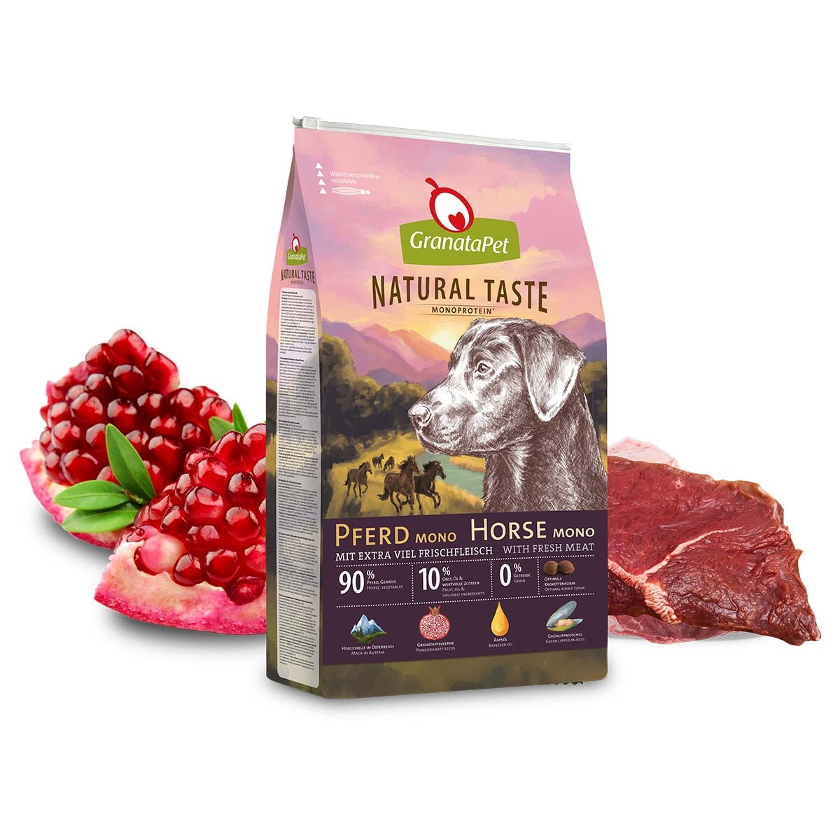 GranataPet Natural Taste kůň mono 4 kg