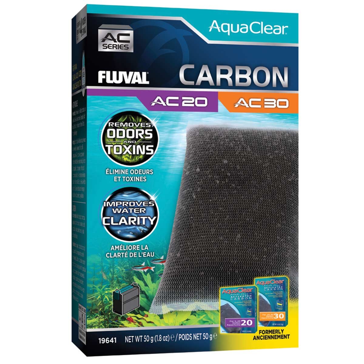 Fluval aquaclear uhlíková filtrační vložka ac20/30