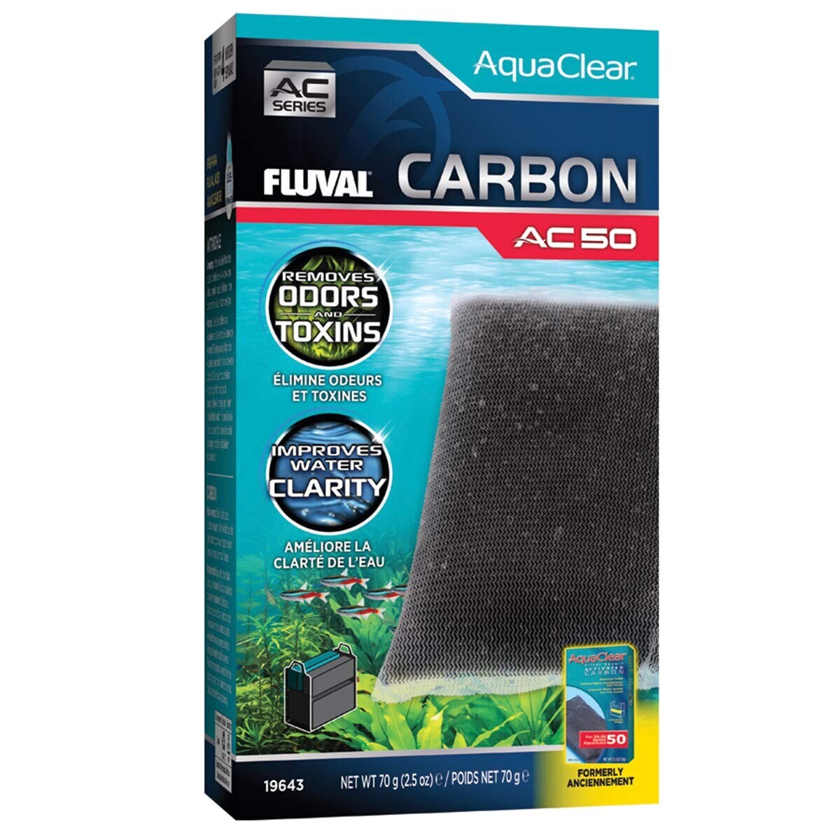 Fluval AquaClear uhlíková filtrační vložka AC50