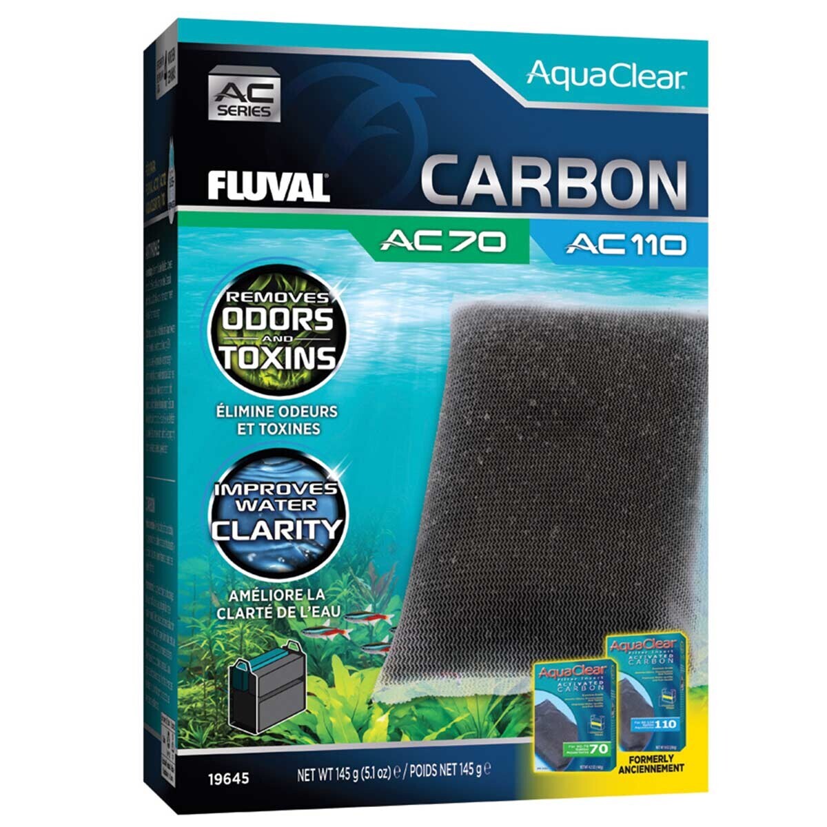 Fluval AquaClear uhlíková filtrační vložka AC70/110