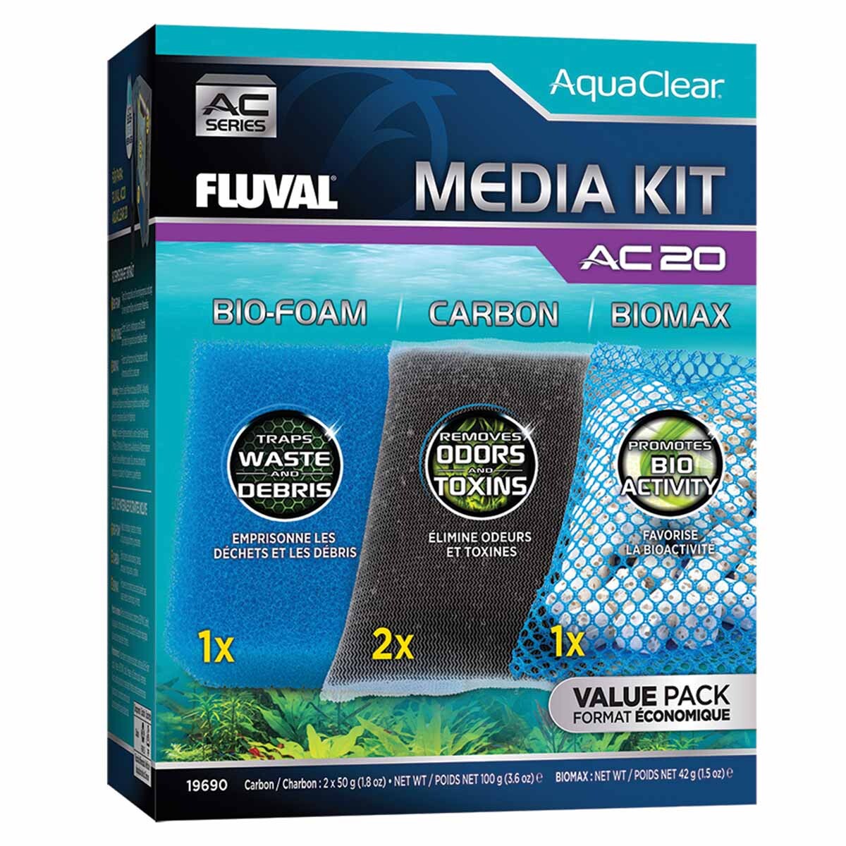 Fluval aquaclear filtrační médium sada AC20
