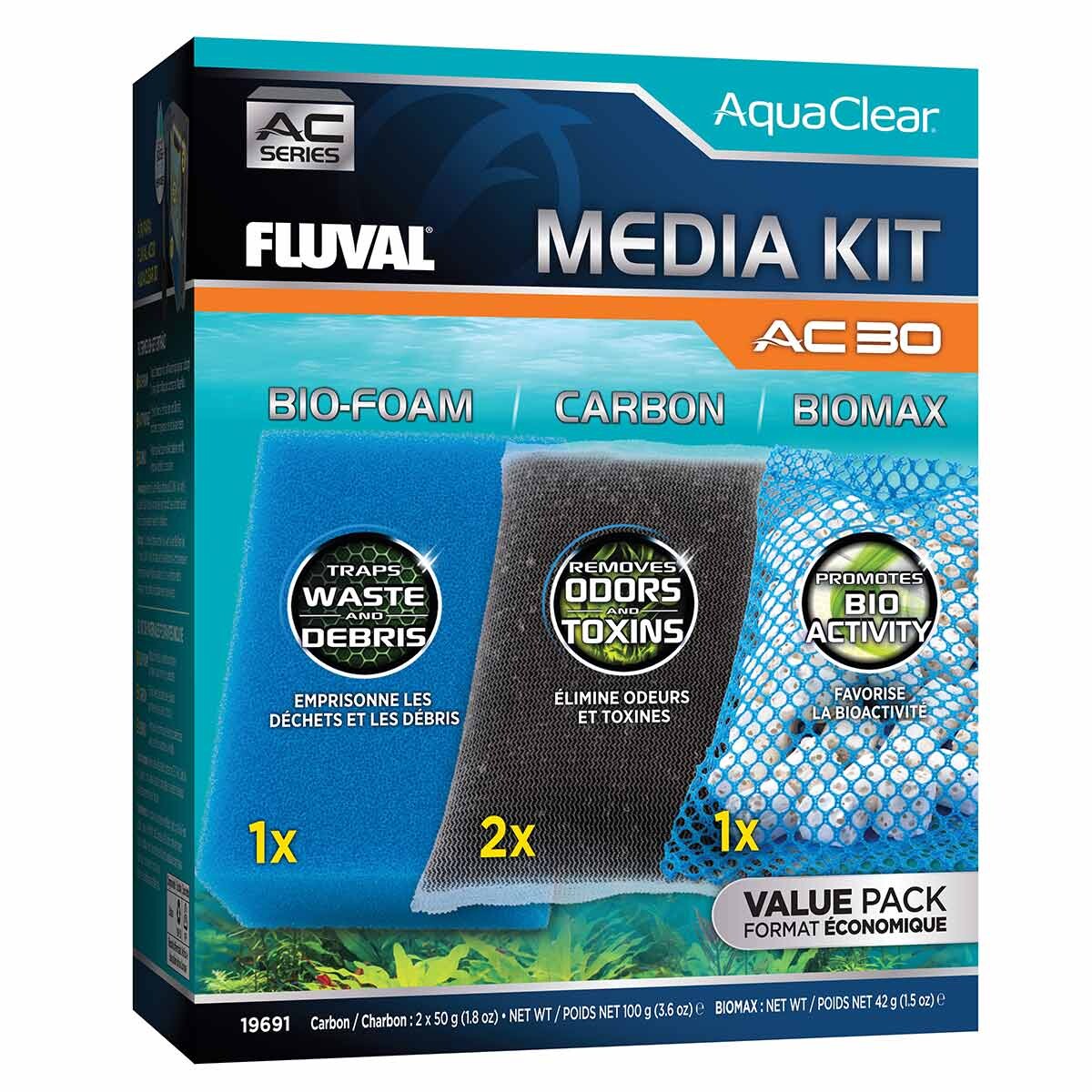Fluval aquaclear filtrační médium sada AC30