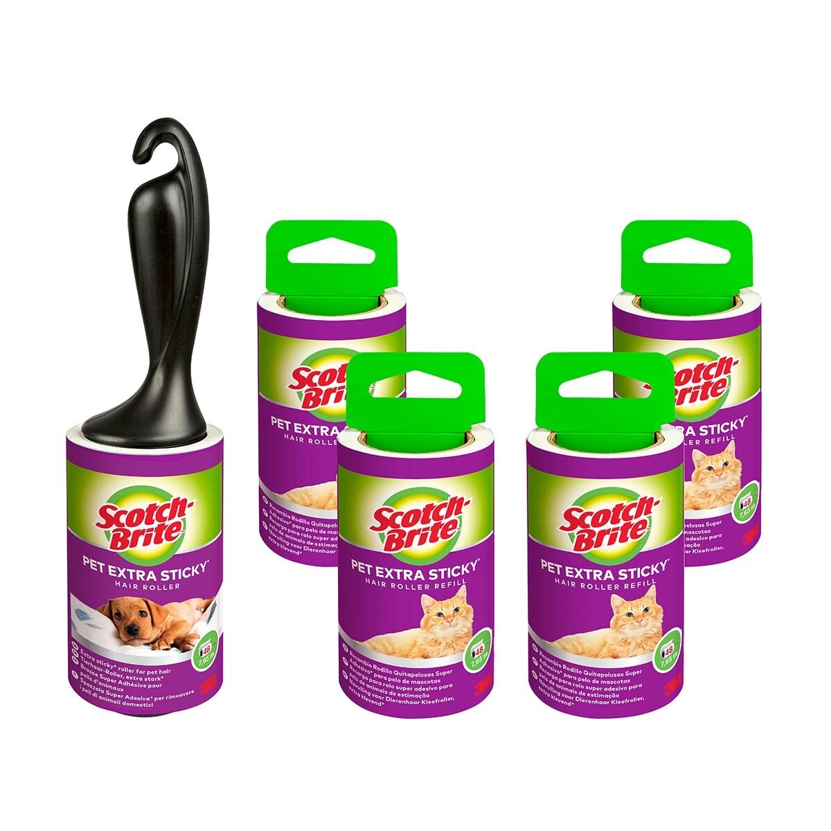 Scotch-Brite váleček na zvířecí chlupy se 4 náhradními rolemi