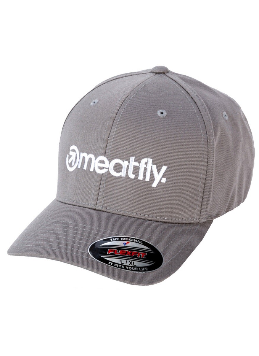 Kšiltovka meatfly brand flexfit šedá l/xl