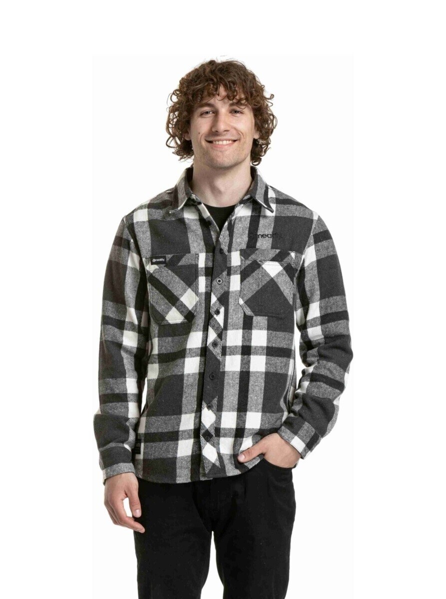 Pánská košile meatfly woody premium černá s