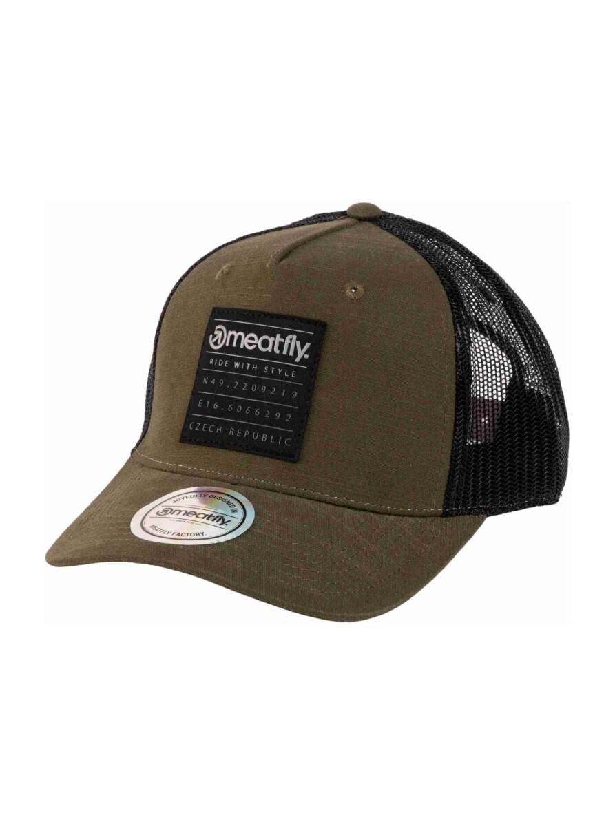 Kšiltovka meatfly hawkye trucker khaki one size