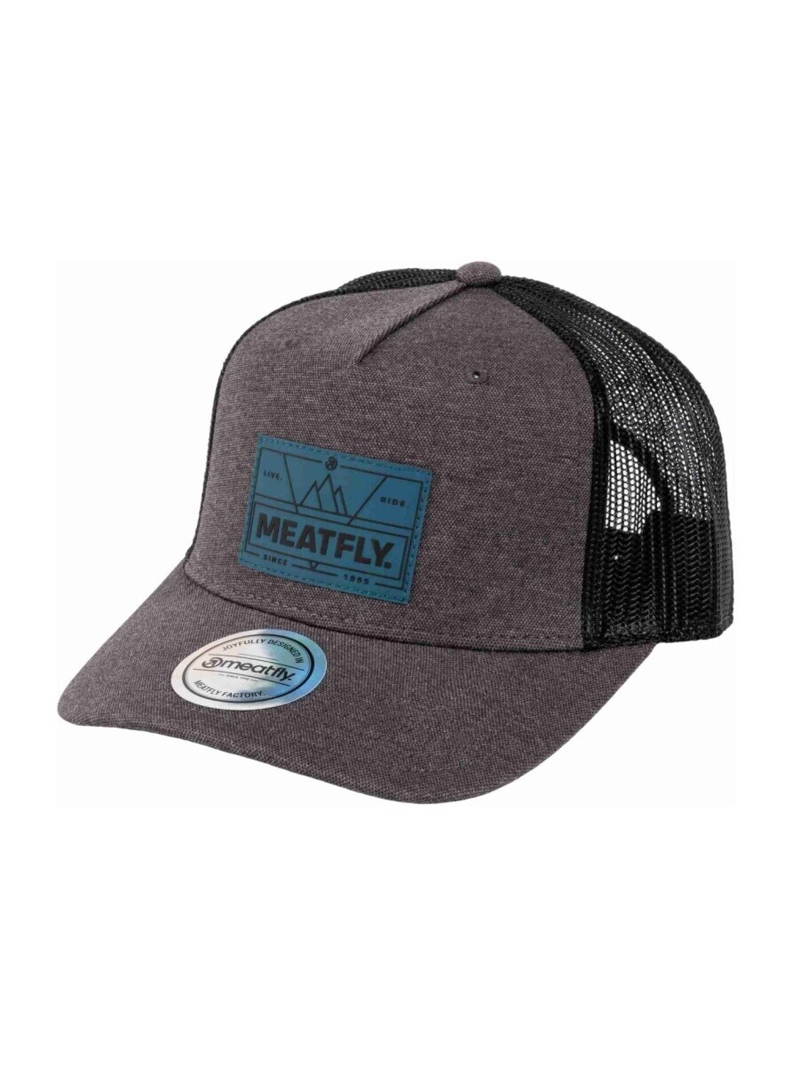 Kšiltovka meatfly corey trucker šedá/tyrkysová one size