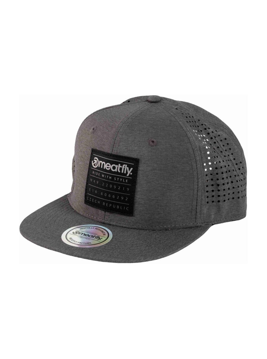 Kšiltovka meatfly nylan perfor snapback šedá one size