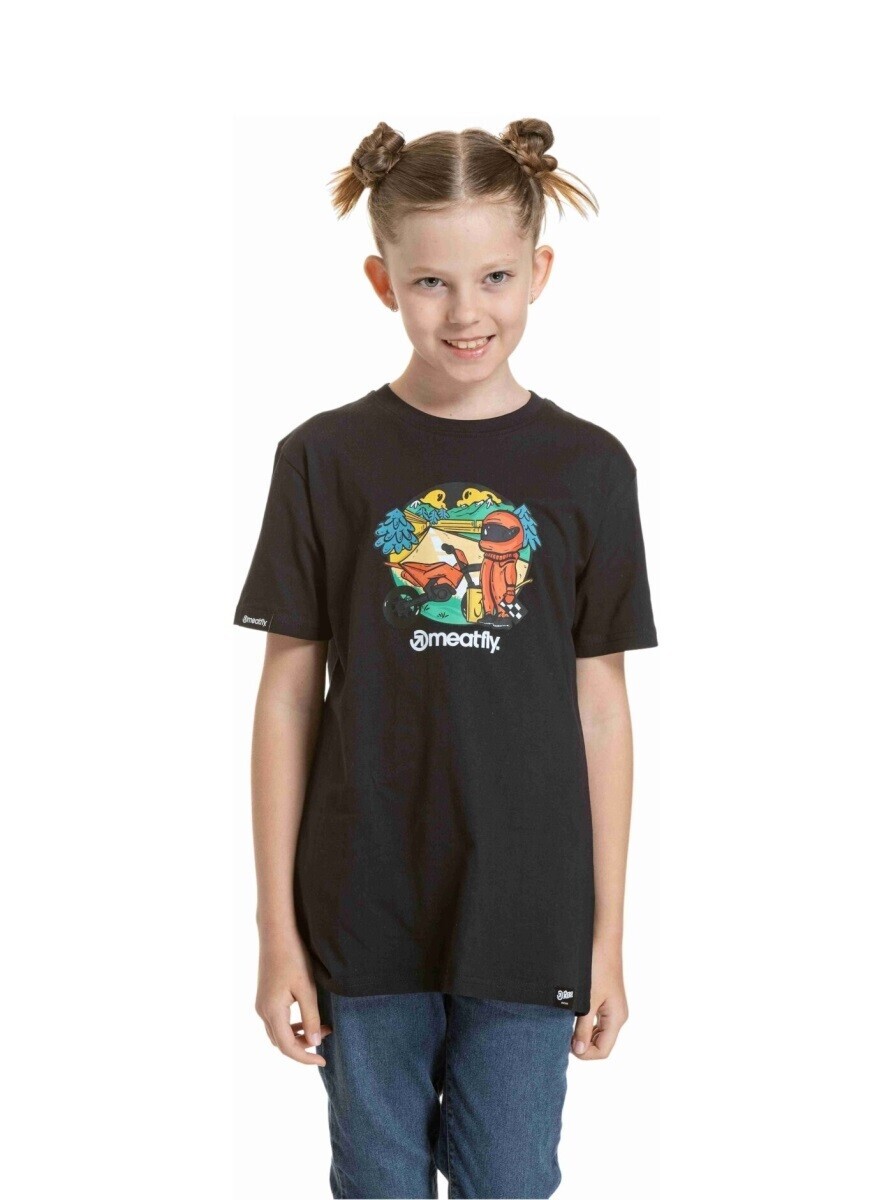 Dětské tričko meatfly moto černá 134