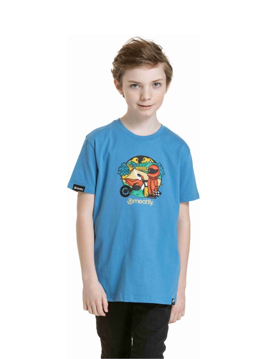 Dětské tričko meatfly moto modrá 134