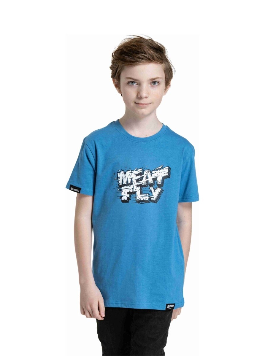 Dětské tričko meatfly rock modrá 134