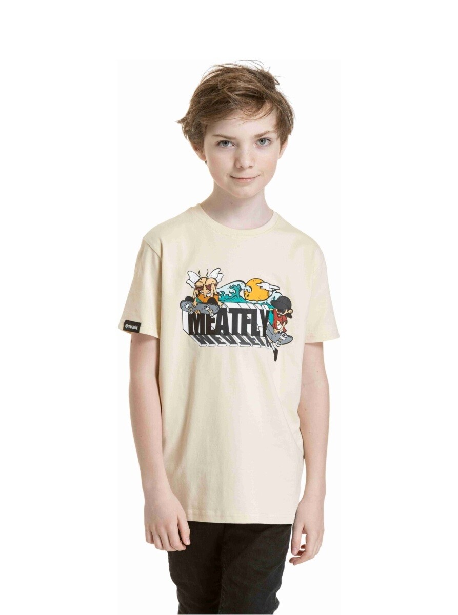 Dětské tričko meatfly skejters béžová 134