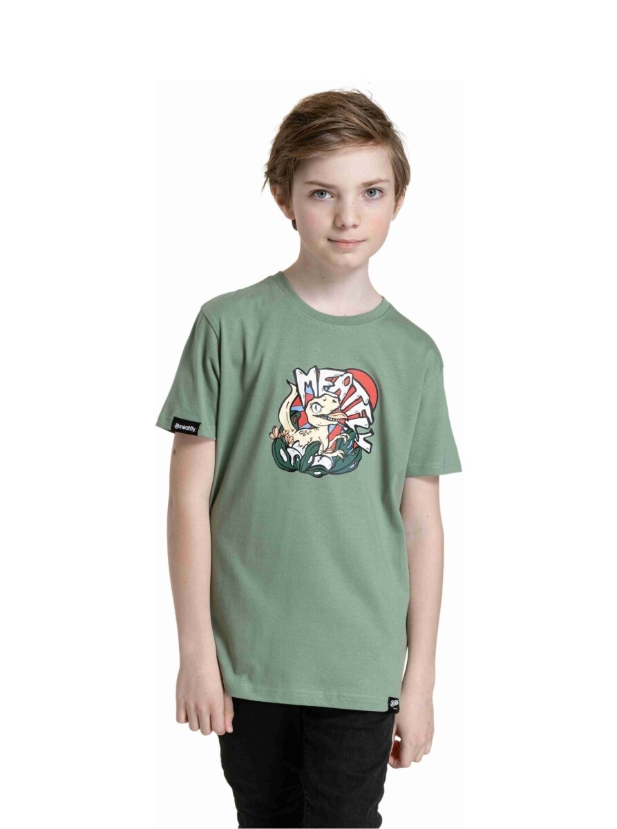 Dětské tričko meatfly dino olivová 134