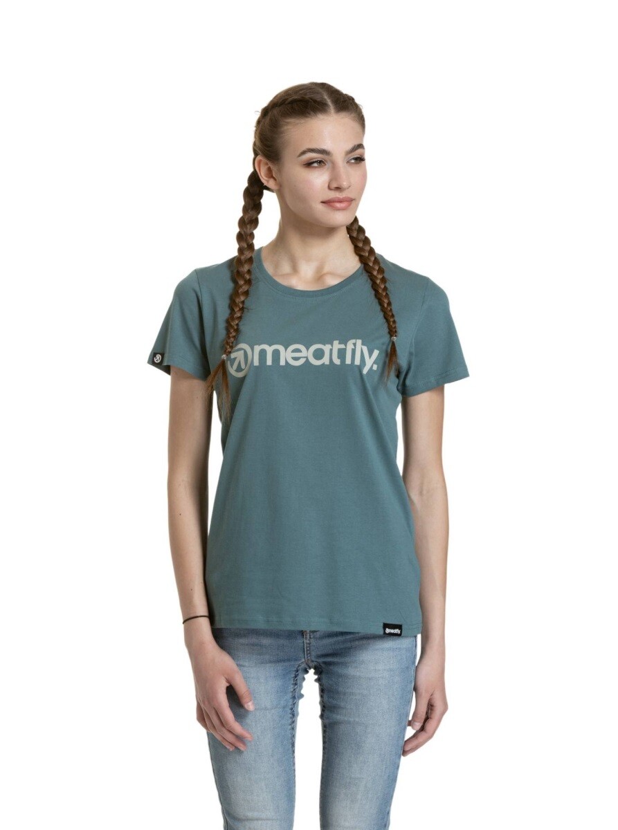 Dámské tričko meatfly mf logo zelená xs