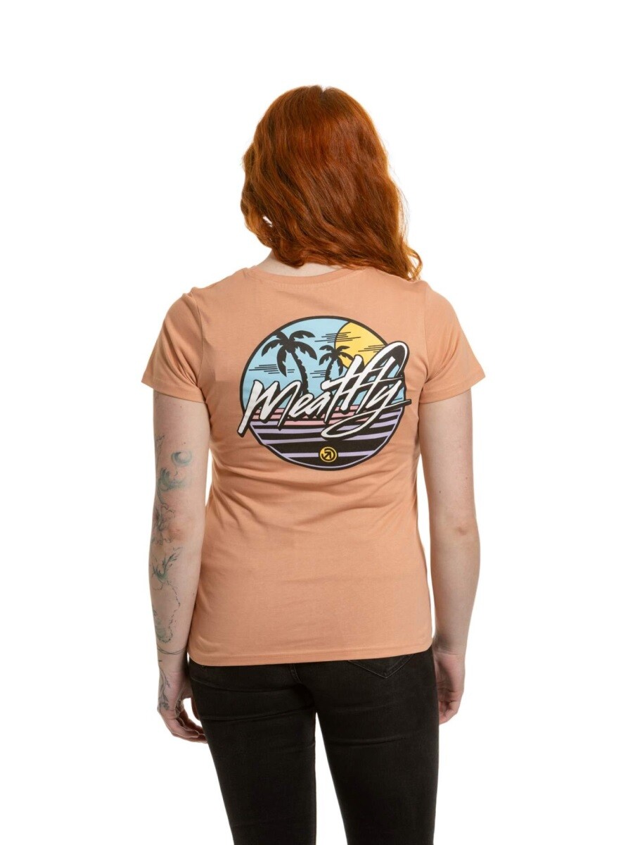 Dámské tričko meatfly shori oranžová xs