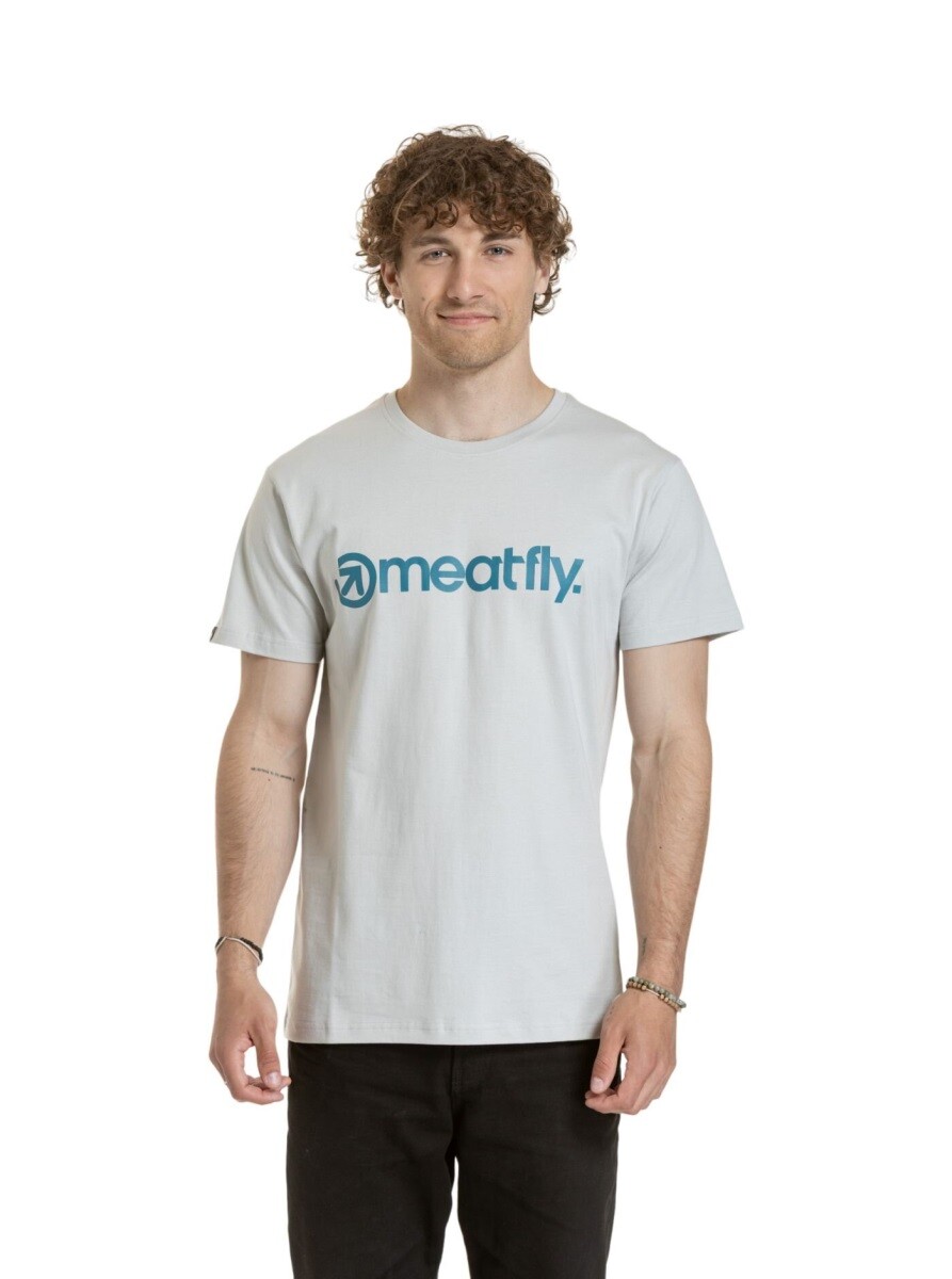 Pánské tričko meatfly mf logo šedá s