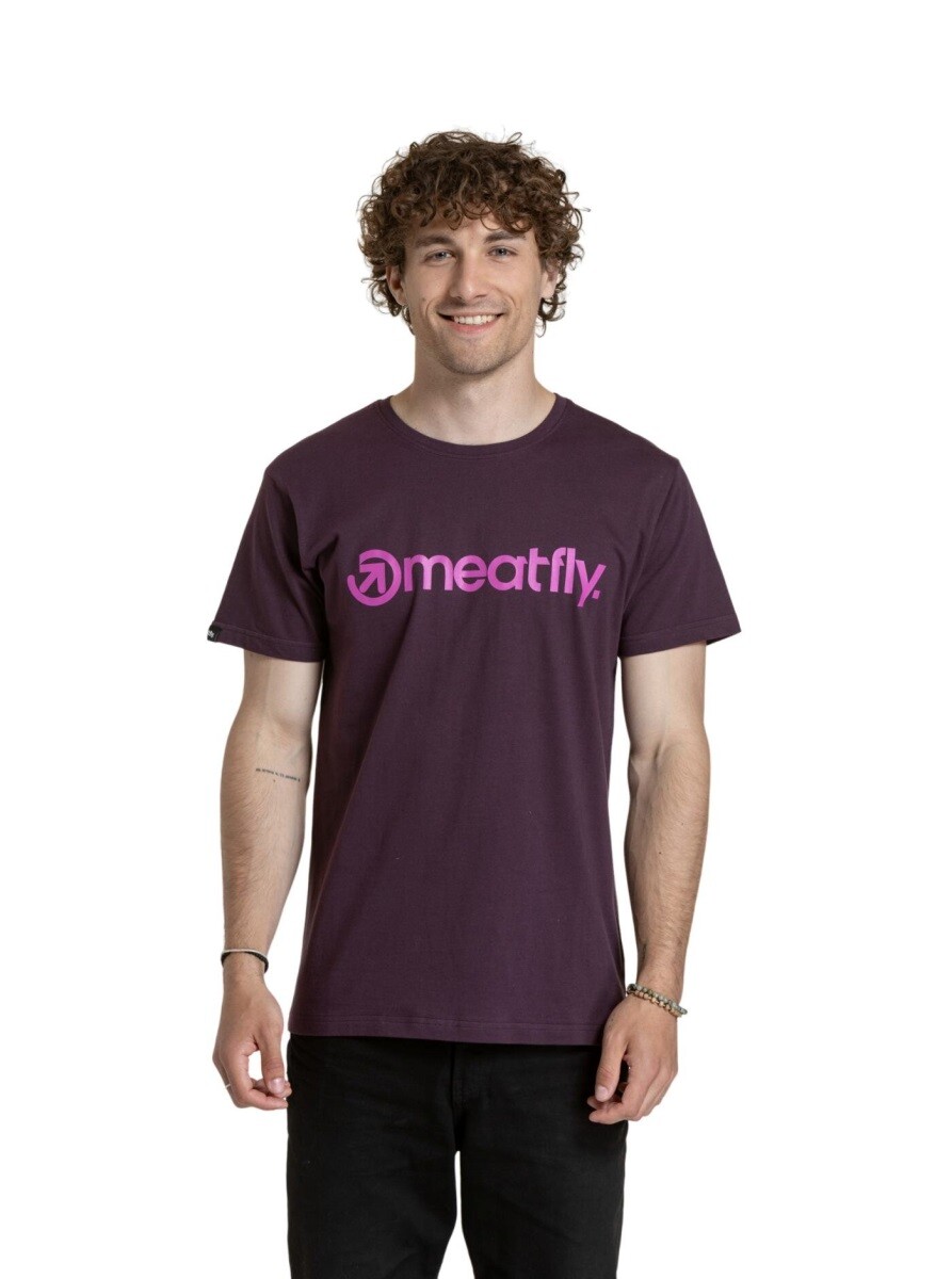 Pánské tričko meatfly mf logo fialová s