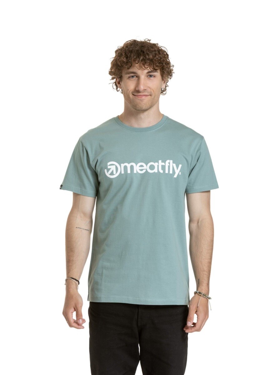 Pánské tričko meatfly mf logo mátová s