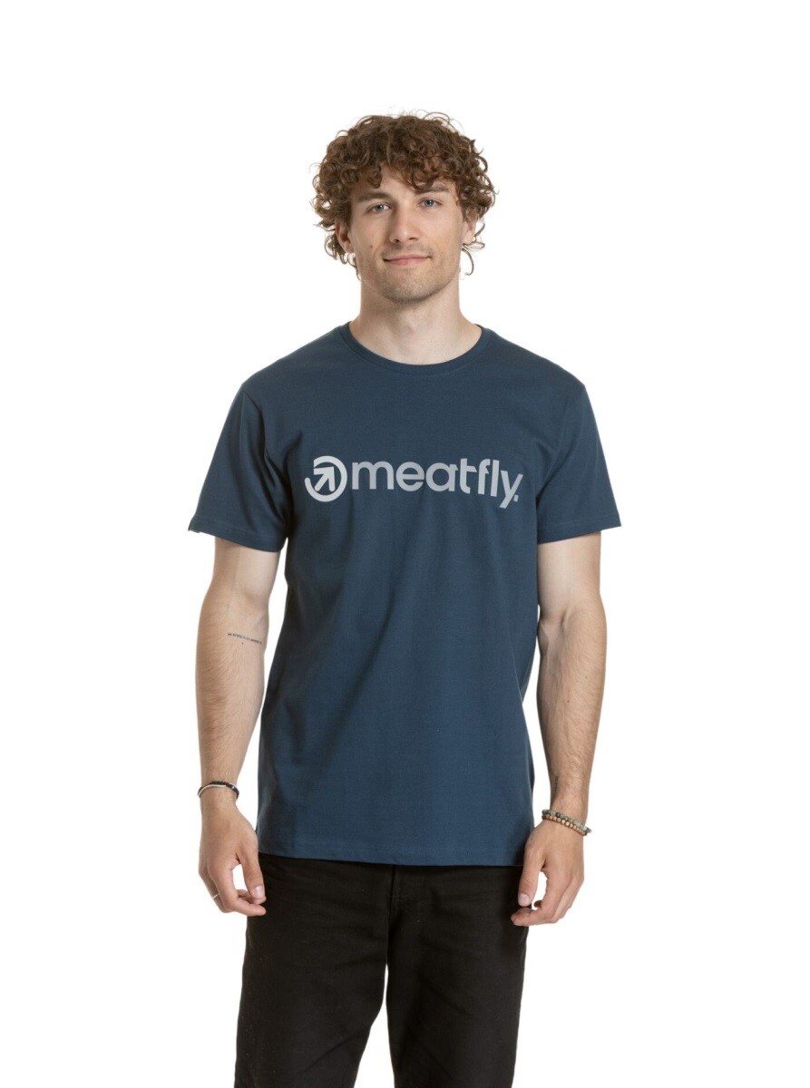 Pánské tričko meatfly joe modrá xs