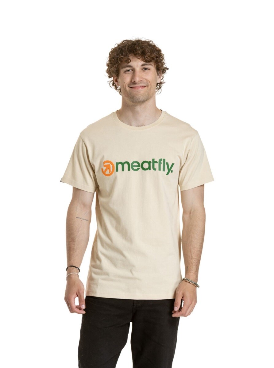 Pánské tričko meatfly joe béžová xs