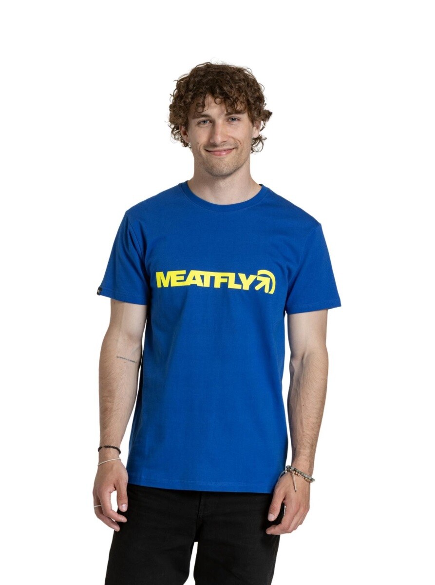 Pánské tričko meatfly logex modrá s