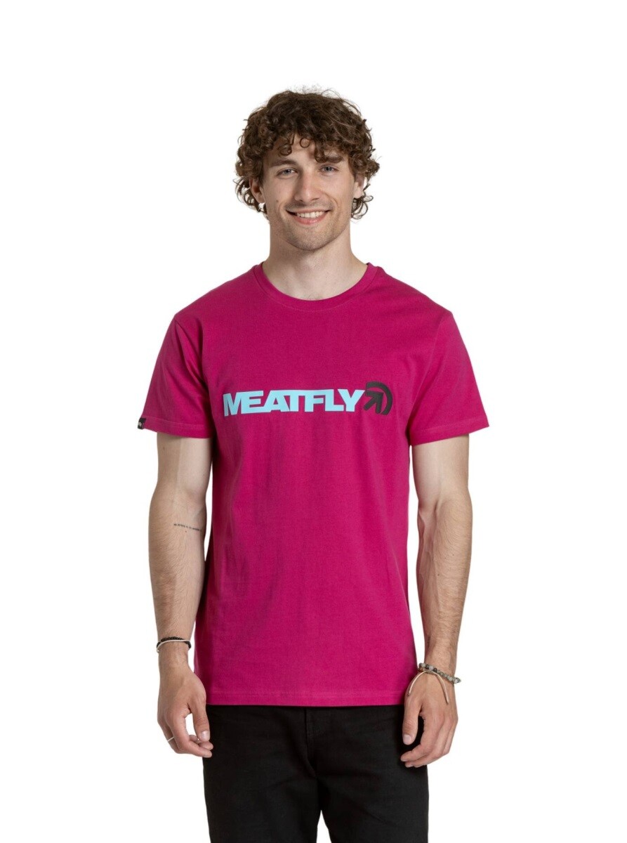 Pánské tričko meatfly logex růžová xs