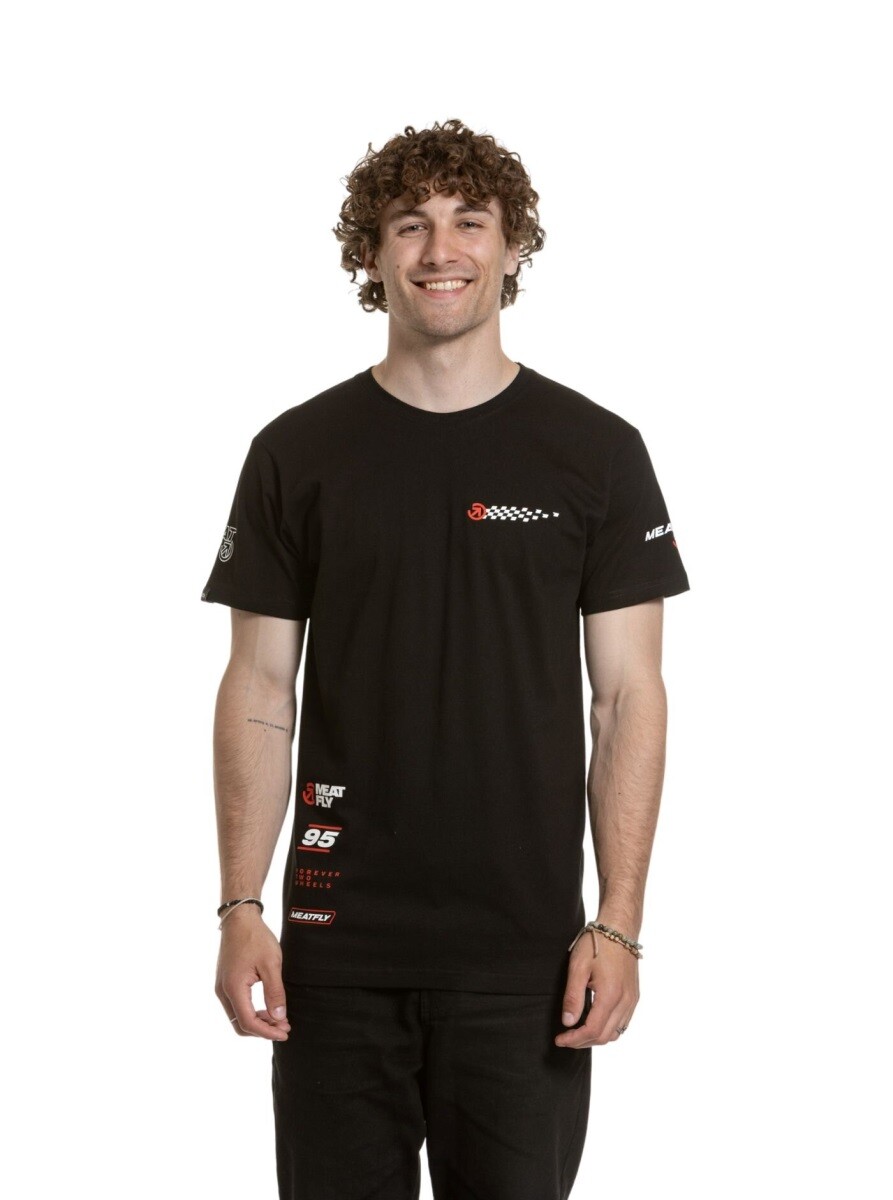 Pánské tričko meatfly furious černá s