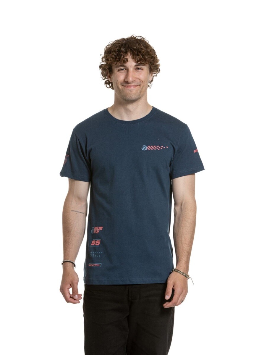 Pánské tričko meatfly furious modrá s