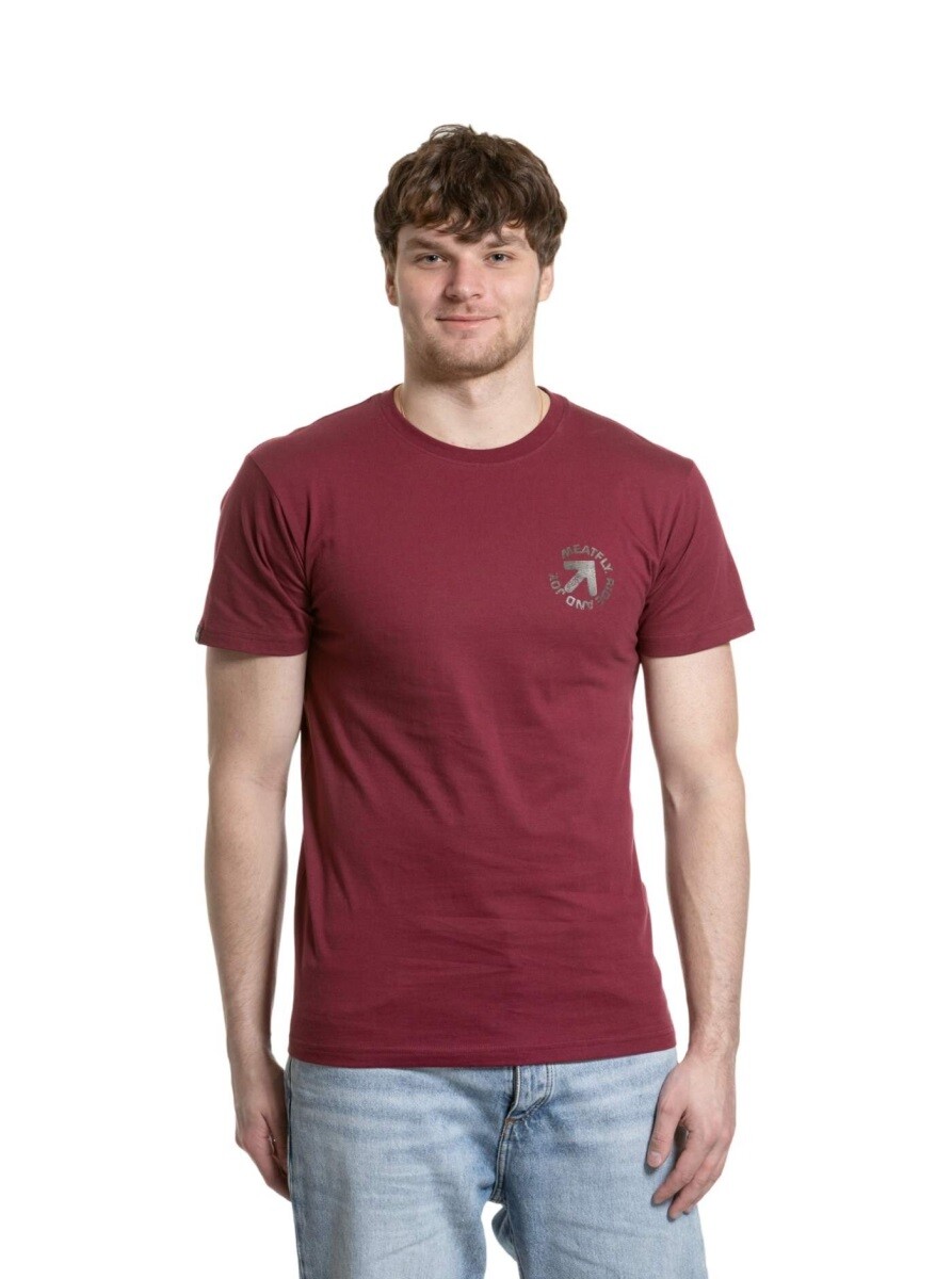 Pánské tričko meatfly arrow vínová s