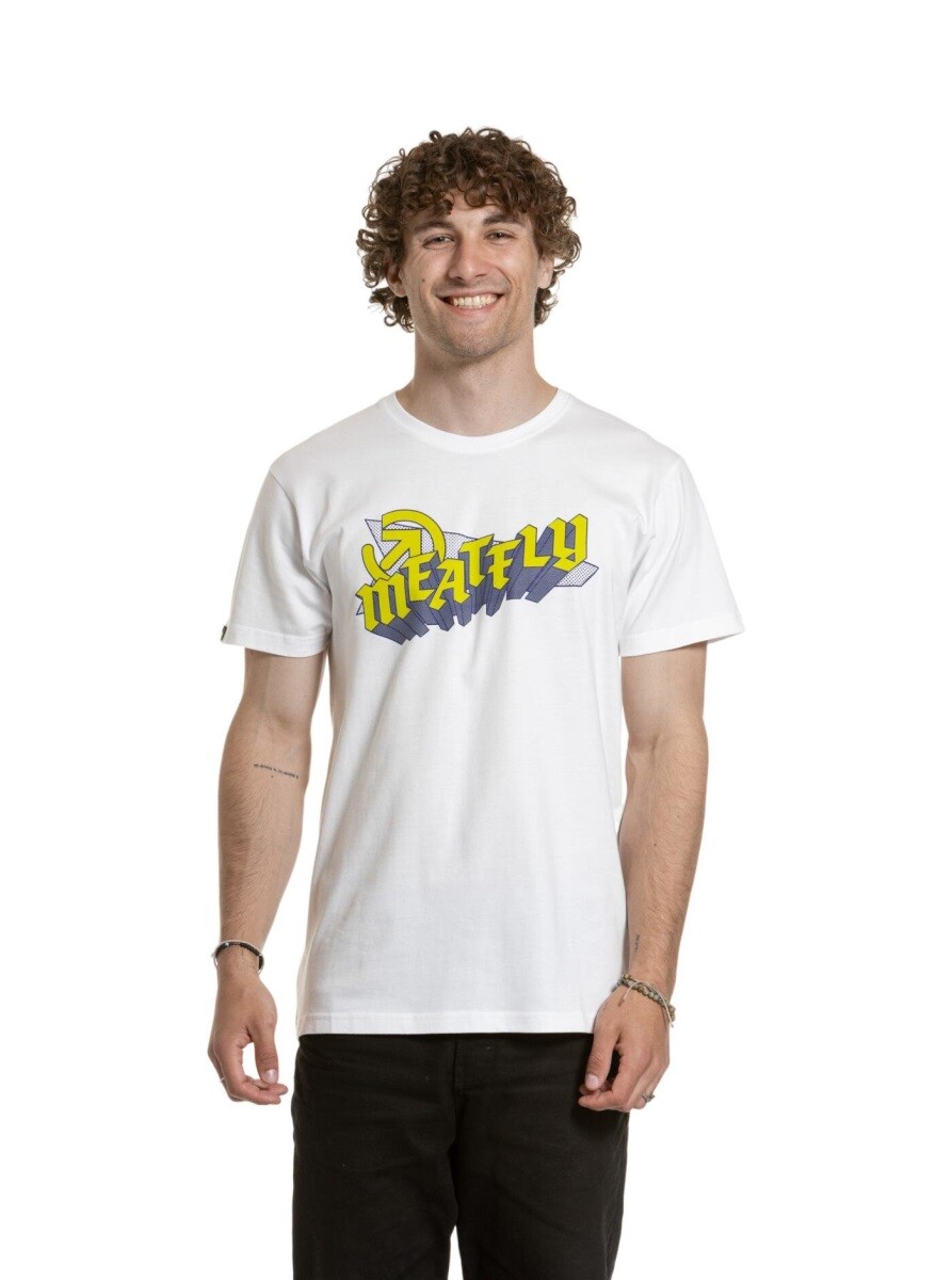 Pánské tričko meatfly matal bílá s