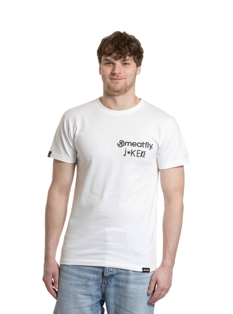 Pánské tričko meatfly keke dance bílá s