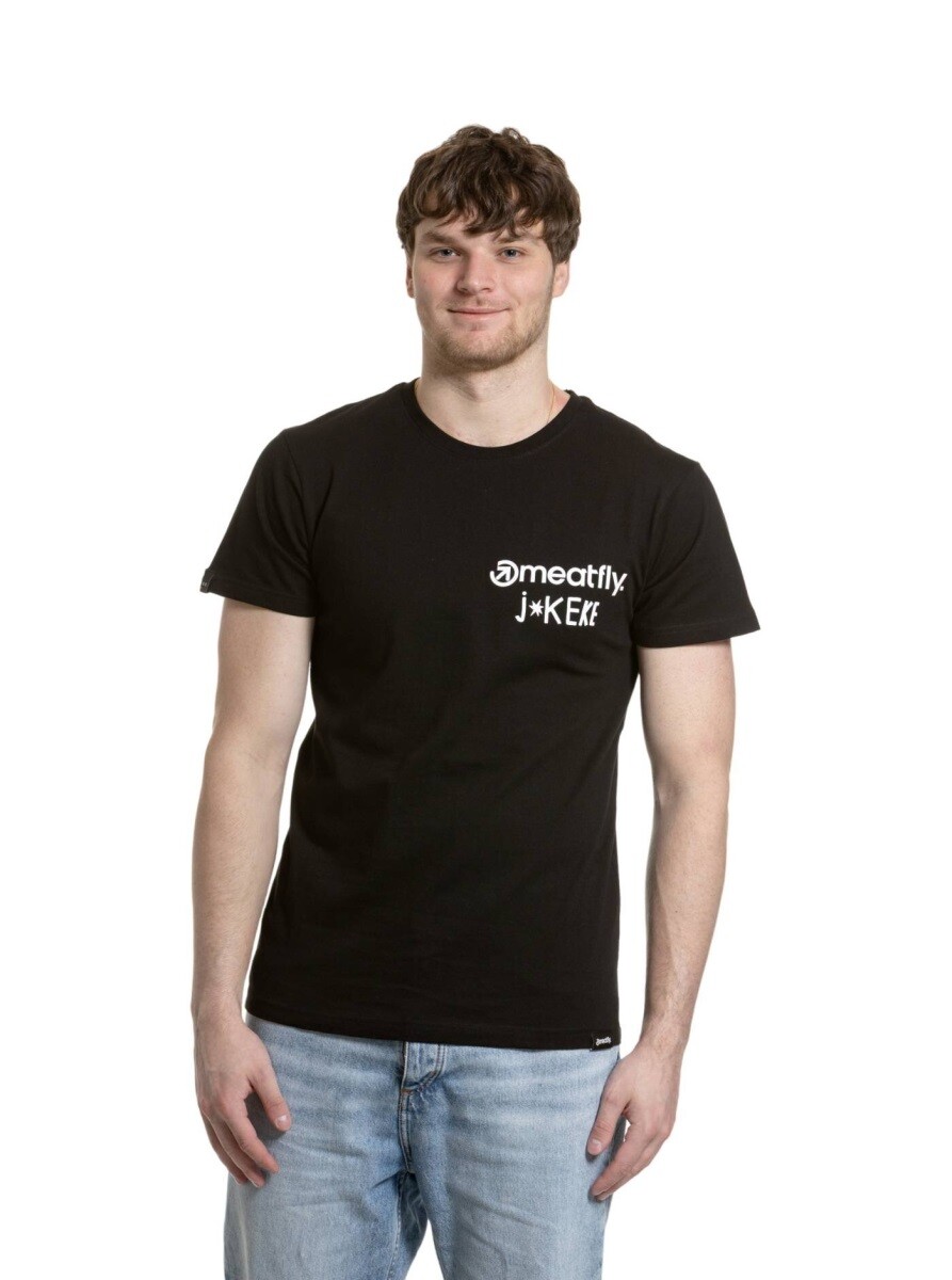 Pánské tričko meatfly keke moto černá s