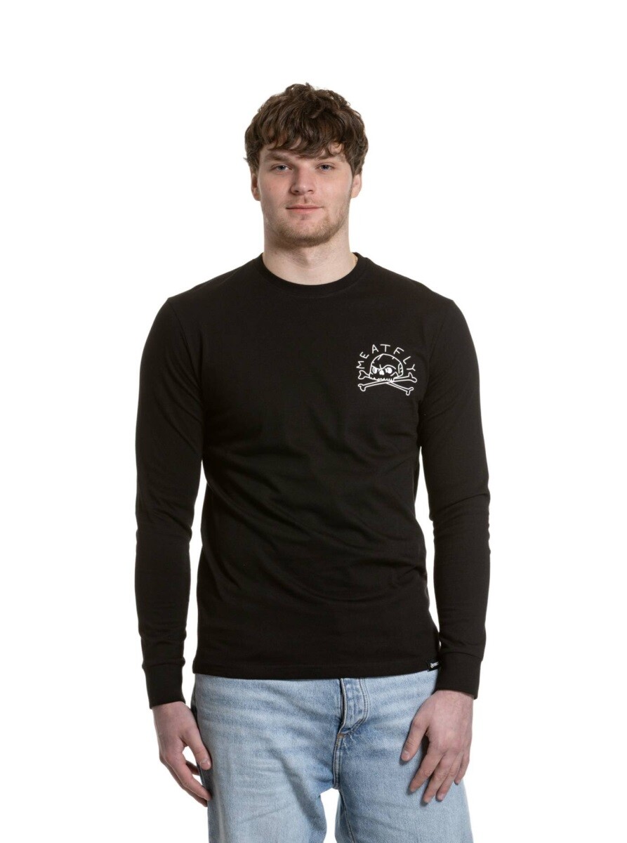 Pánské tričko s dlouhým rukávem meatfly judgement 30 černá s