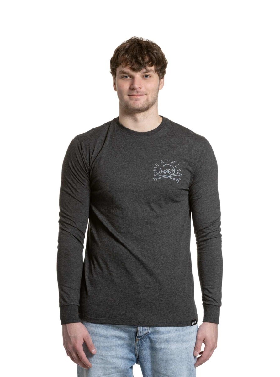 Pánské tričko s dlouhým rukávem meatfly judgement 30 šedá s